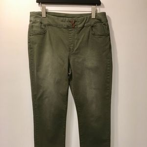 Soft Surroundings Jeweled Pants Khaki Green